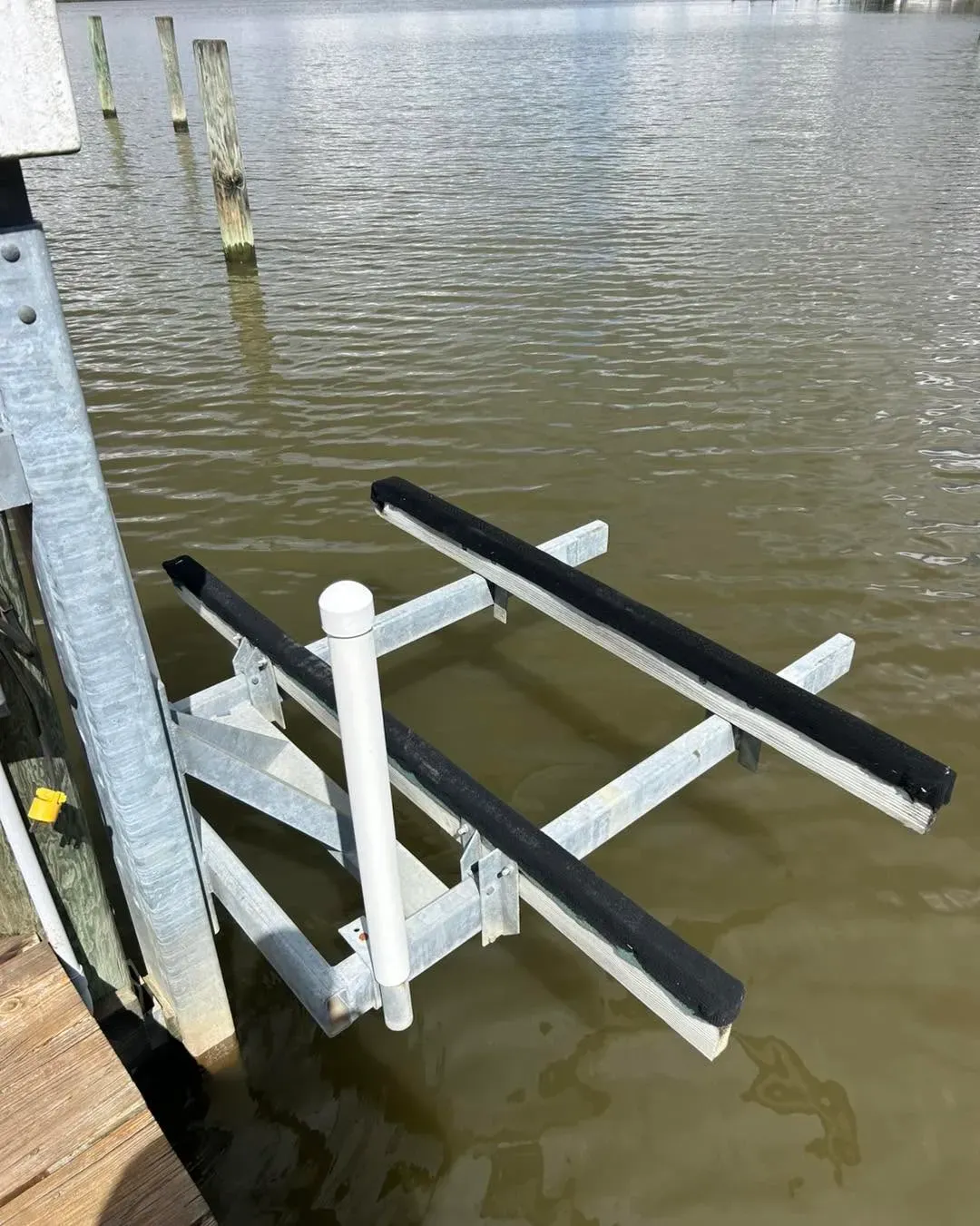 Kayak rack built onto a lift